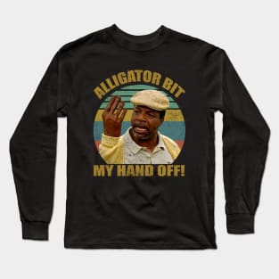 Alligator Bit My Hand Off! 80s Long Sleeve T-Shirt